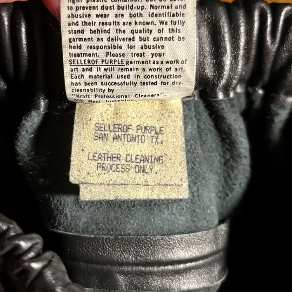 VINTAGE Leather skirt - Picture 7 of 9